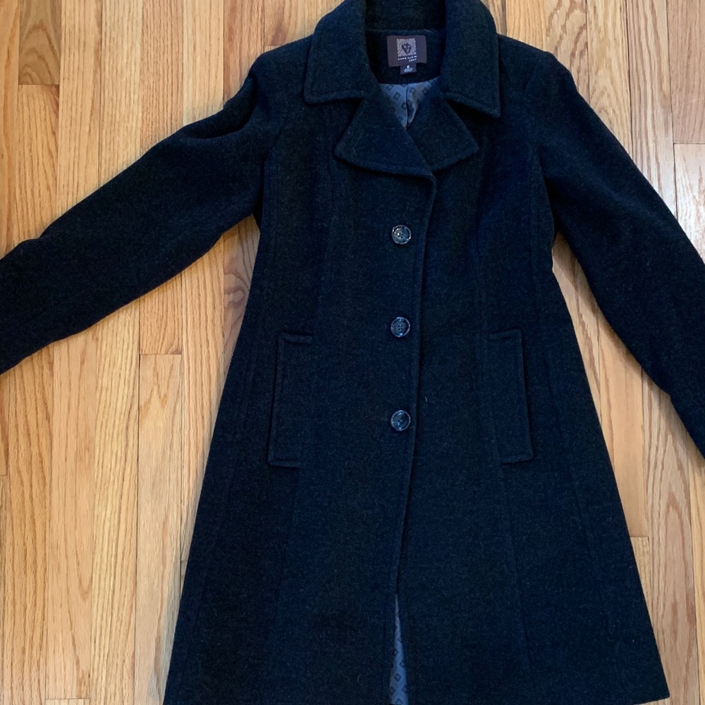 Anne Klein Classic Charcoal Winter Coar